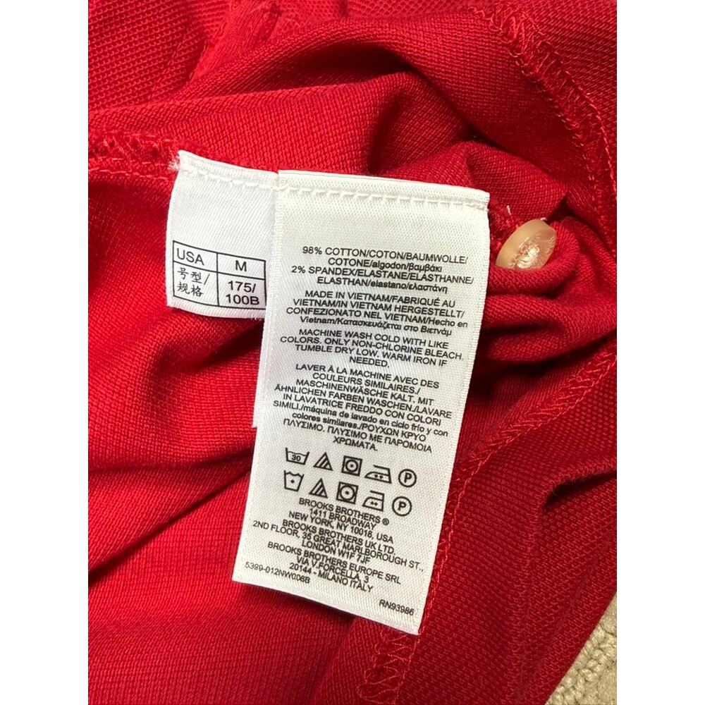 Brooks Brothers Red Performance Slim Fit Polo Shirt Size Medium - Picture 6 of 6
